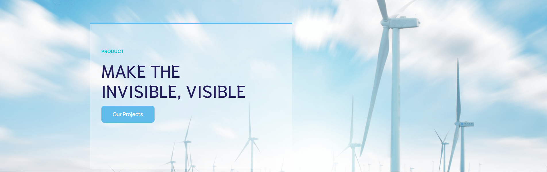 Web banner background illustrating clean air solutions